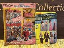Simplicity 2002 Barbie Doll Clothes Sewing Pattern McCall's Doll Pockets LOT