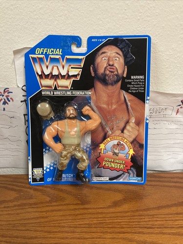 WWF Series 10 Butch Bushwhackers MOC HASBRO WWE Wr...