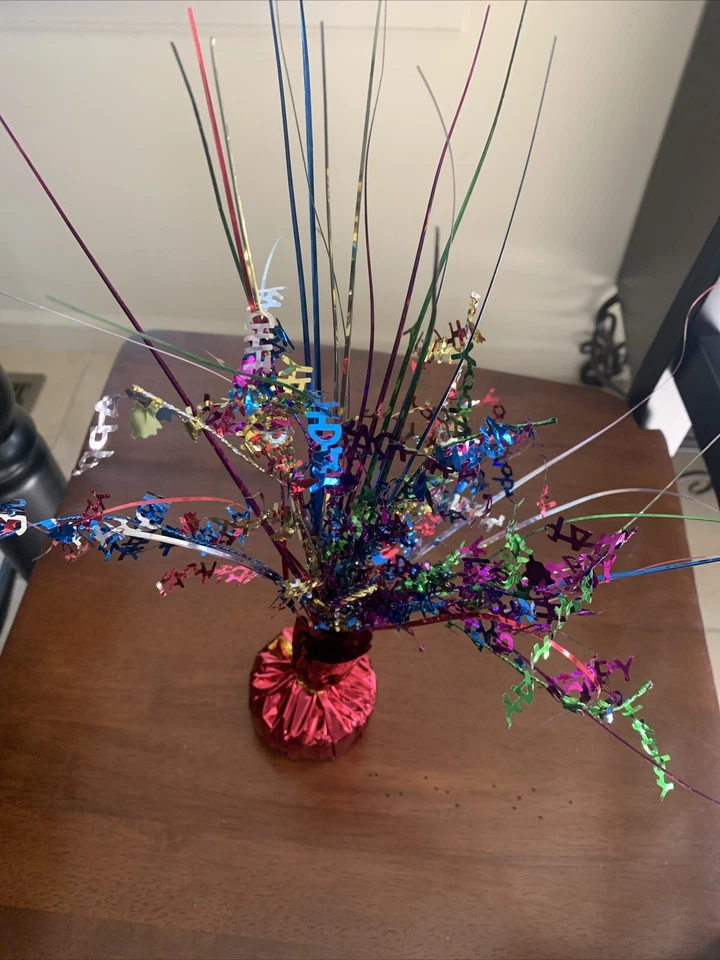 DIVERTIDO Multicolor Metálico 12" Cumpleaños Globo Peso Foto 2 de 3