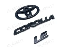 NEW Gloss BlackOUT OVERLAY EMBLEM Fit 2020-2025 TOYOTA COROLLA LE PT948-02200-02