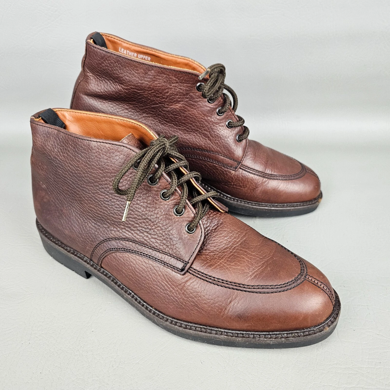 Bostonian Elements Mens Waterproof Split Toe Lace Ankle Boots Brown US 10.5 M