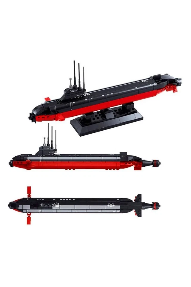 Sluban Nuclear Submarine Model Set M38-B0391 1:350 Scale 193pcs NEW - Image 2 of 4