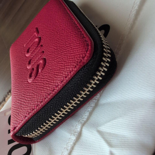 TOUS Coin wallet Coin case Bear Logo Red Zip compact [Unused