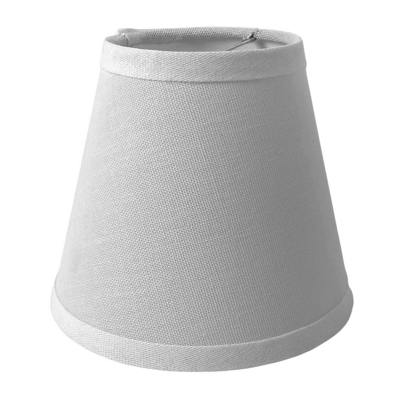 Mini Lamp Shade White Fabric Clipon 5"H x 6"W eBay