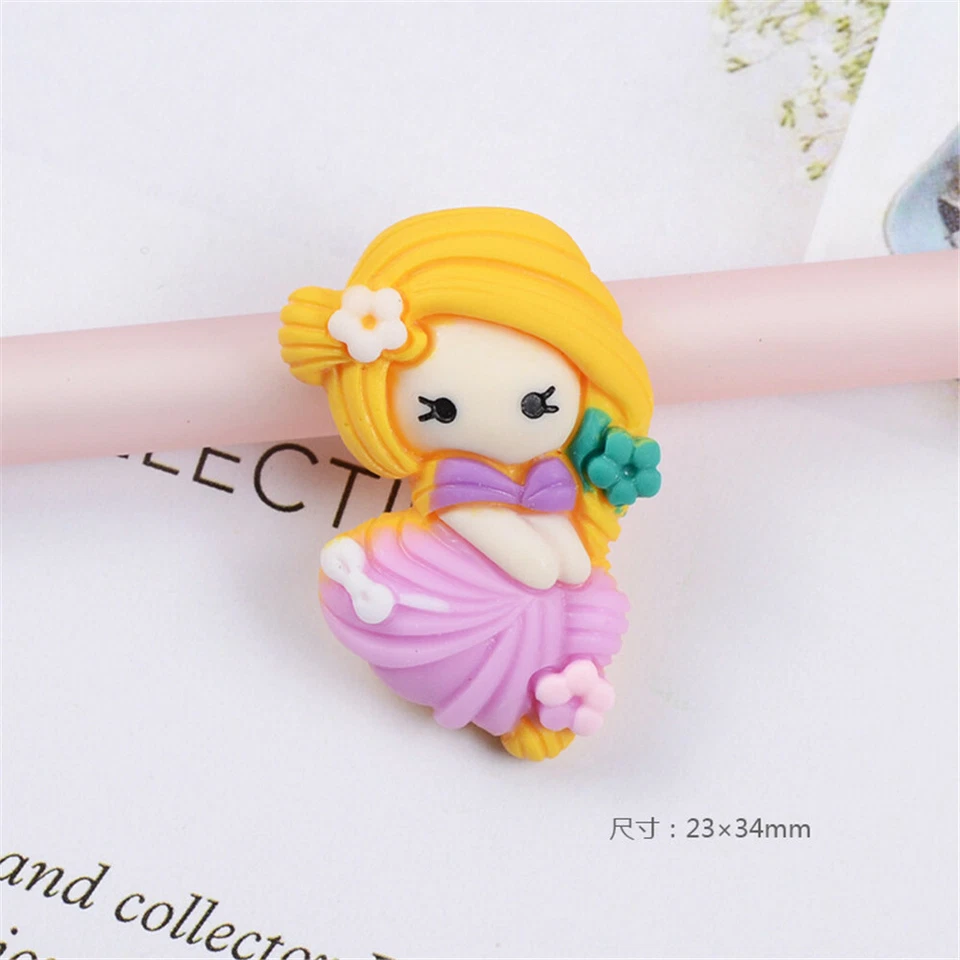 10 Mix Matte Princess Resin Embellishment Flat Back DIY Crafting Art Decor 2-3cm - Image 4 of 4