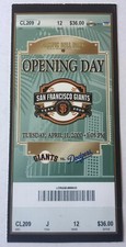 April 11, 2000 San Francisco Giants Vs Dodgers Opening Day Pac Bell Full Ticket