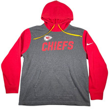 Nike NFL Team Apparel Kansas City Chiefs Hoodie/Pullover Gray/Red Size: Large