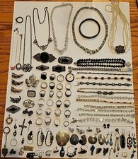 Huge Lot 35 Oz 1000 Gram ALL Sterling Silver Jewelry SCRAP & Wearable AUCTION #2