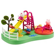 GC Peppa Pig Scivolo e Rotonda Playset | 1.8” Baby Edition Peppa, George, Susie