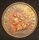 1881 Indian Head Cent - Higher Grade MONSTER TONER - FREE SHIPPING