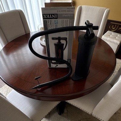Intex Double Quick III S Dual Action Hand Pump for Camping - Black Plastic