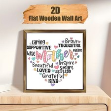 2D Wooden Framed Wall Art for Mother'S Day Decorating Rooms, Bedrooms, Offices