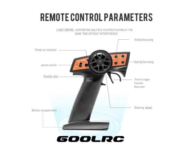1/14 Scale TRUCK JP GOOLRC Off-Road Crawler 2.4GHZ 4WD LIGHTS PROPORTIONAL ST - Image 3 of 4