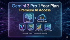 Gemini  AI Pro Pro 1 Year | Veo 3.1 | 2TB Drive| Premium AI