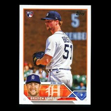 Braden Bristo RC 2023 Topps Update Rookie Tigers