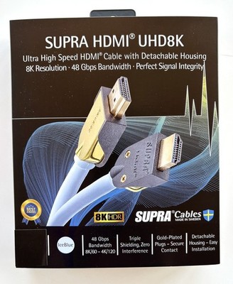 Supra Cables HDMI Kabel High Speed 2.1  UHD 8K mit Ethernet  3D  0,5m