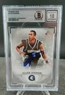 Allen Iverson Auto Beckett 10 Georgetown Sixers Great 2013-14 UD SP Authentic