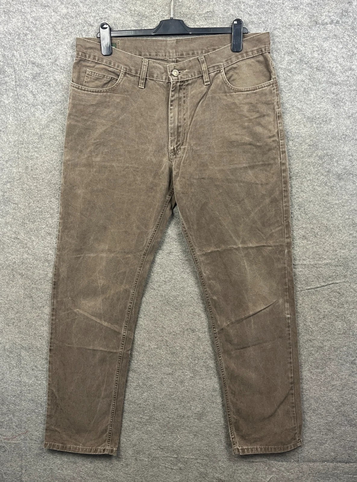 Vintage Orvis Trousers Mens 36 Brown Twill Chinos Tapered Bottoms Fishing Jeans