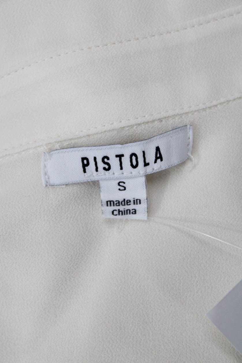 Pistola Womens Basic White Collared Button-Up Blo… - image 6