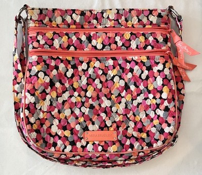 VERA BRADLEY DOUBLE ZIP HIPSTER CROSSBODY IN PIXIE CONFETTI