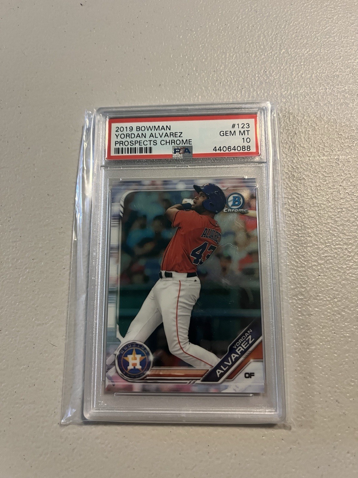 2019 Bowman - Chrome Prospects Yordan Alvarez #BCP-123 (RC) psa 10