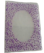 Crafters Companion Confetti Oval Frame Embossing Folder 4x7 Craft Supply