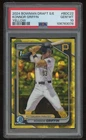 KONNOR GRIFFIN 2024 BOWMAN DRAFT CHROME SAPPHIRE #BDC-22 YELLOW REFRACTOR /75