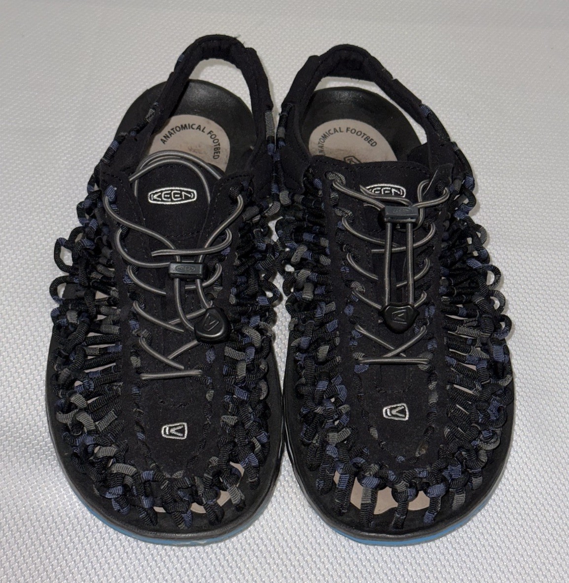 Keen 1014617 Uneek Sandali da Pescatore Intrecciati Uomo Taglia 10 Nero Blu