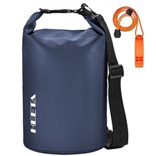 HEETA Waterproof Dry Bag for Women Men, Roll Top Lightweight 40L, Dark Blue