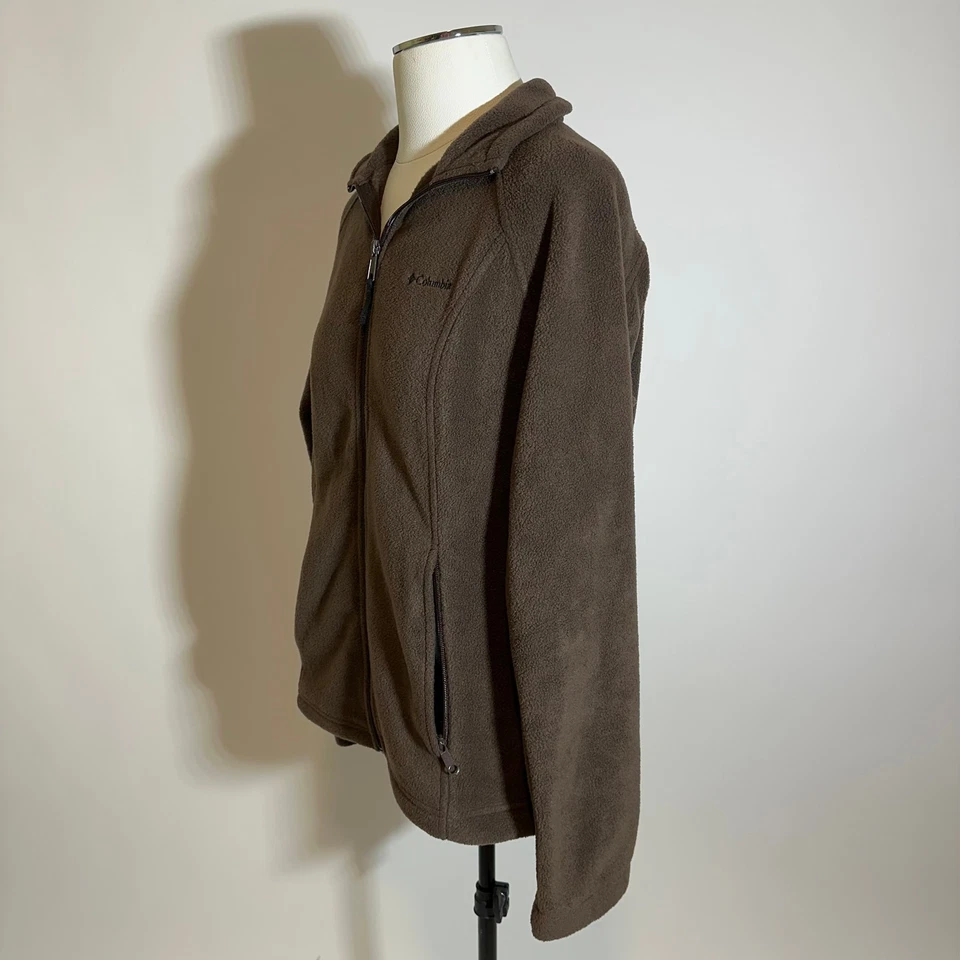 Chaqueta polar Columbia marrón Benton Springs cremallera completa para mujer talla mediana M Foto 4 de 4
