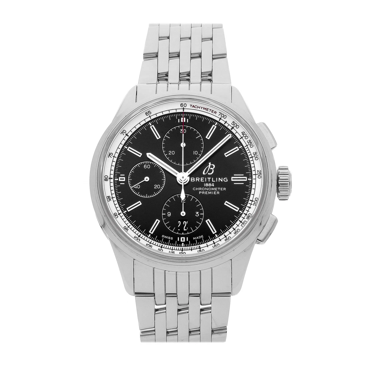 Breitling Premier Chrono Auto 42mm Steel Mens Watch Date A13315351B1A1