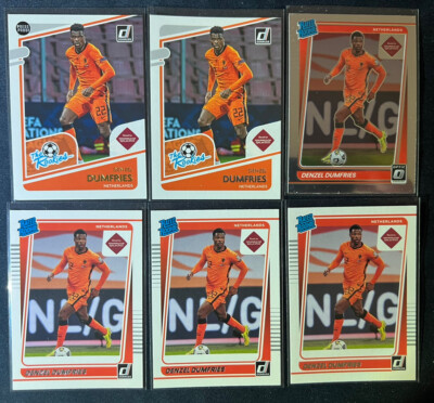 2021-22 Donruss Soccer Denzel Dumfries Lot THE ROOKIES GOLD PRESS PROOF, Optic