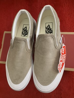 vans classic slip on birch true white