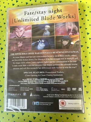Fate Stay Night Unlimited Blade Works Part 2 EPISODES 13-25 NEW