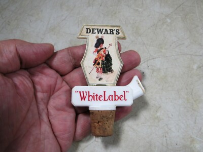 Vintage Dewar's White Label Scotch Whiskey Bottle Top Pourer Dewars
