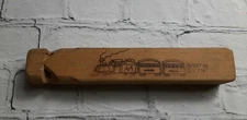 Vintage Wood Rectangle Patent #D263383 Four Blow Hole Locomotive Whistle