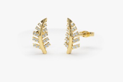 925 Sterling Silver Moissanite Unique Women Earrings Duty Free