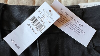 uuuuuu American Eagle Outfitters Next Level Stretch Black Destroyed Jeans