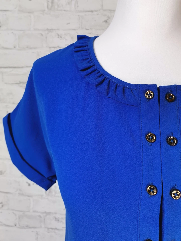 see U soon Damen kurzarm Kleid königblau Größe S 411-1377 - Bild 2 von 4