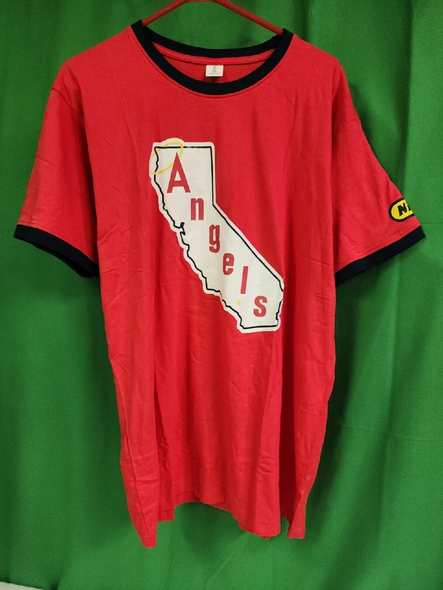 Shohei Ohtani #17 Anaheim Angels Red Ringer T-Shirt Men's Size XL
