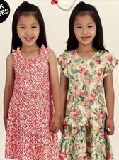 Tommy Bahama Dress Girls 2T Tiered Ruffle Sleeves 2 Pack Summer Beach Cruise