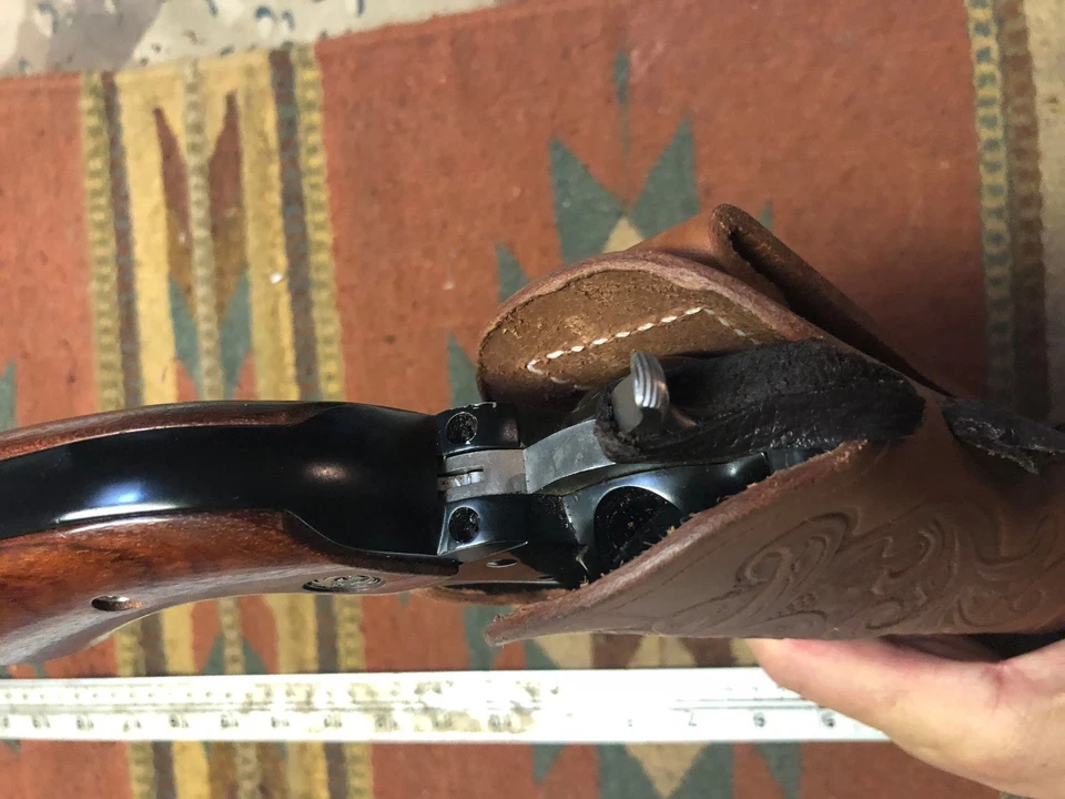 FITS Cimarron Pietta 1858 & 1875 BP 左轮手枪 8 英寸西部皮革皮套花卉 — 第 4/4 张图片