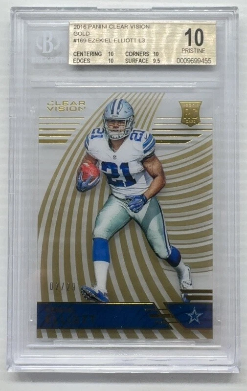 Ezekiel Elliott Panini Clear Vision #169 Gold