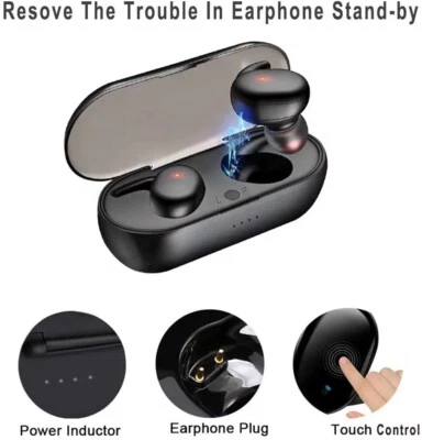 MARKENLOS Bluetooth Kopfhörer TWS 5.0 In-Ear Ohrhörer Headset Stereo Touch Control Ladebox