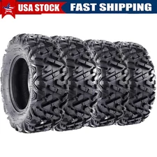 4PCS ATV UTV Tires 25x8-12 & 25x10-12 Front & Rear 6PR Off-Road Tire All Terrain