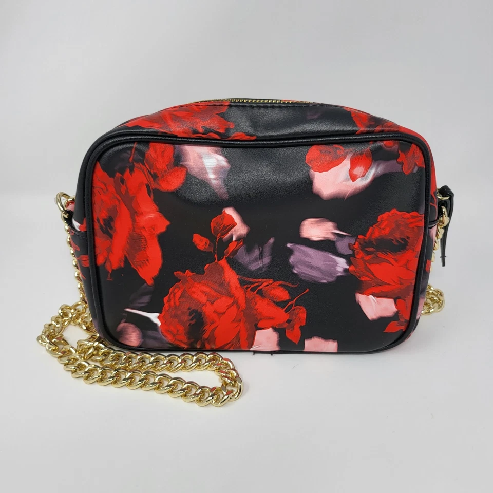 Bandolera VS Victoria's Secret Rosa Floral Imitación Cuero Herrajes Dorados NUEVA CON ETIQUETAS Foto 3 de 4