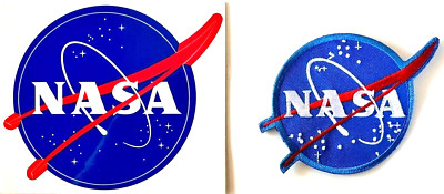NASA Insignia Patch + NASA Insignia Sticker. Kennedy Space Center  (2 Pack)