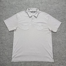 Travis Mathew Polo Shirt Mens 2XL Gray Short Sleeve Golf Performance Casual