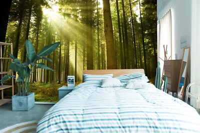 3D Sunny Trees K7959 Wallpaper Mural Self-adhesive Removable Sticker Panda