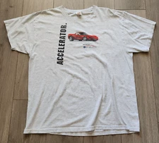 Vintage GM General Motors Auto Show T shirt Adult XL Gray Hummer Corvette FLAW